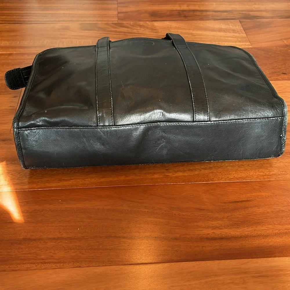 Black Leather Brief Case, made in India